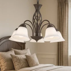Lampadario Camera Da Letto-Selezionato da Mazzolaluce Lampadario per camera da letto effetto ferro battuto