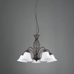 Lampadario Camera Da Letto-Selezionato da Mazzolaluce Lampadario per camera da letto effetto ferro battuto