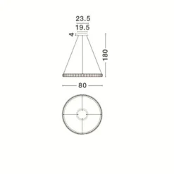 Lampadario Camera Da Letto-Selezionato da Mazzolaluce Lampadario per camera da letto 80cm argento con cristalli led 3000k
