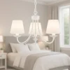 Lampadario Camera Da Letto-Selezionato da Mazzolaluce Lampadario per camera da letto paralumi in tessuto bianco