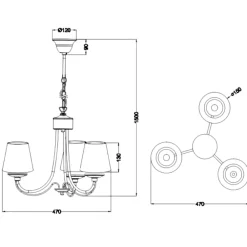 Lampadario Camera Da Letto-Selezionato da Mazzolaluce Lampadario per camera da letto paralumi in tessuto bianco