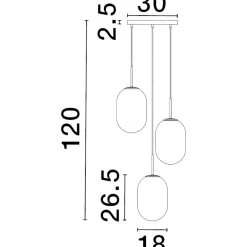 Lampadario Camera Da Letto-Selezionato da Mazzolaluce Lampadario per camera da letto oro vetri sfumati bianchi