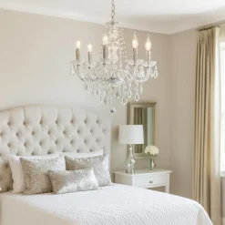 Lampadario Camera Da Letto-Selezionato da Mazzolaluce Lampadario per camera da letto effetto cristallo con pendenti