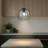Lampadari Cucina-Selezionato da Mazzolaluce Lampadario per cucina a sfera nero 26 cm diffusore a gabbia