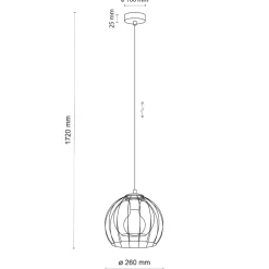 Lampadari Cucina-Selezionato da Mazzolaluce Lampadario per cucina a sfera nero 26 cm diffusore a gabbia