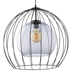 Lampadari Cucina-Selezionato da Mazzolaluce Lampadario per cucina a sfera nero 50 cm diffusore a gabbia