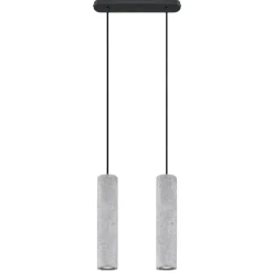 Lampadari Cucina-Selezionato da Mazzolaluce Lampadario per cucina cilindri di cemento grigio