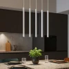 Lampadari Cucina-Selezionato da Mazzolaluce Lampadario per cucina cilindri pendenti bianco