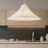 Lampadari Cucina-Selezionato da Mazzolaluce Lampadario per cucina 65cm in seta bianca cupola moderna