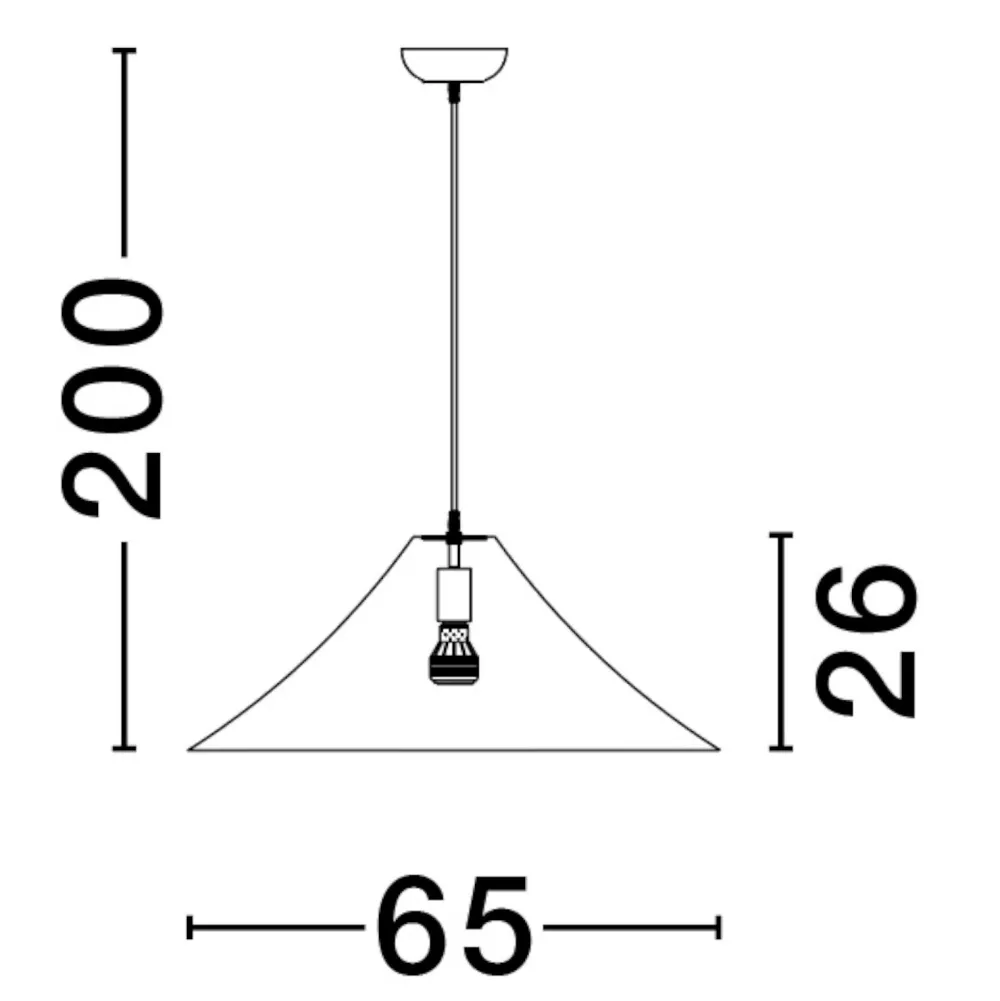 Lampadari Cucina-Selezionato da Mazzolaluce Lampadario per cucina 65cm in seta bianca cupola moderna
