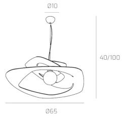 Lampadari Cucina-Top Light Lampadario per cucina 65cm moderna grigio toplight warped