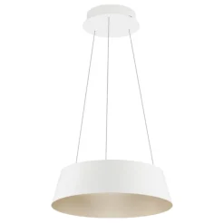 Lampadari Cucina-Selezionato da Mazzolaluce Lampadario per cucina cono rovesciato bianco oro led dimmerabile
