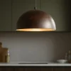 Lampadari Cucina-Selezionato da Mazzolaluce Lampadario per cucina cupola ruggine marrone metallo