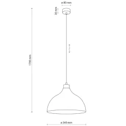Lampadari Cucina-Selezionato da Mazzolaluce Lampadario per cucina cupola colore mattone legno pino