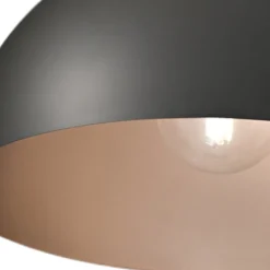 Lampadari Cucina-Perenz Illuminazione Lampadario per cucina cupola 50cm bicolore grigio marrone steel perenz