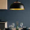 Lampadari Cucina-Selezionato da Mazzolaluce Lampadario per cucina cupola nero oro