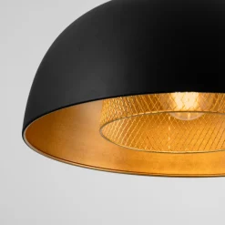 Lampadari Cucina-Selezionato da Mazzolaluce Lampadario per cucina cupola nero oro