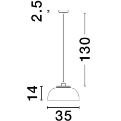 Lampadari Cucina-Selezionato da Mazzolaluce Lampadario per cucina cupola nero oro