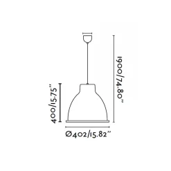 Lampadari Cucina-Selezionato da Mazzolaluce Lampadario per cucina industriale metallo bianco cupola