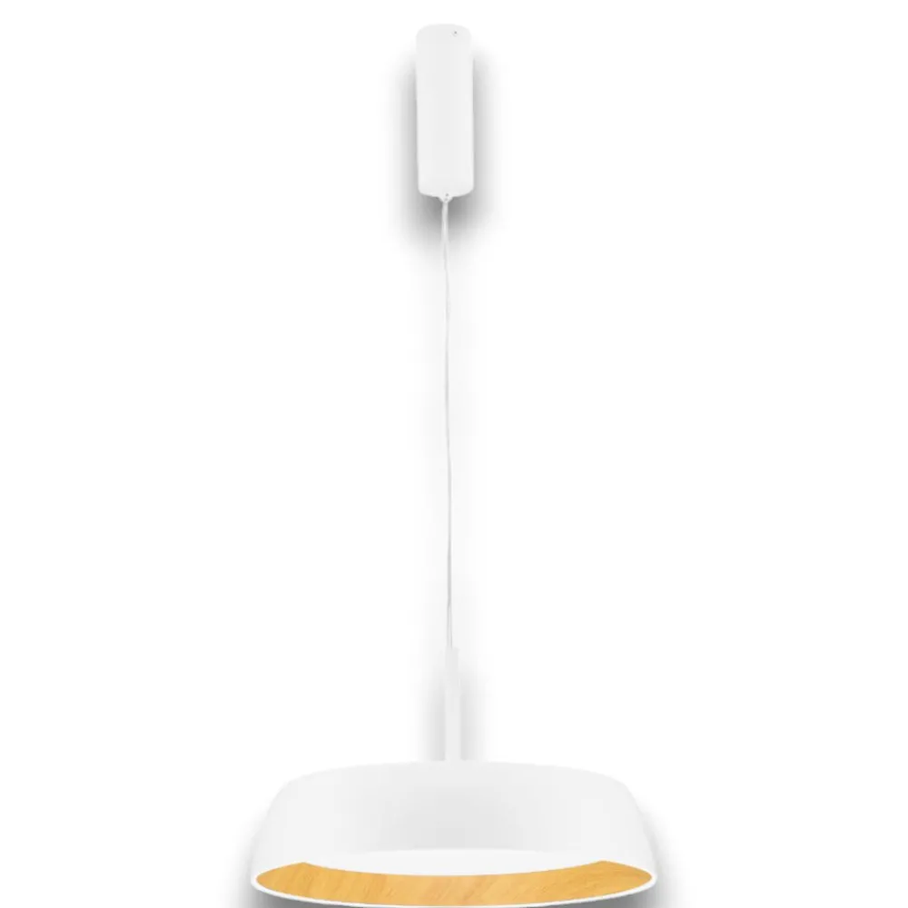 Lampadari Cucina-Selezionato da Mazzolaluce Lampadario per cucina led 40w 3000k bianco effetto legno