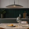 Lampadari Cucina-Selezionato da Mazzolaluce Lampadario per cucina led 17w 3000k disco in vetro fume 60cm