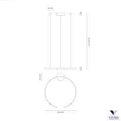 Lampadari Cucina-Vivida International Lampadario per cucina led 30w 3000k 4000k olympic bianco