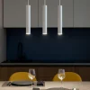 Lampadari Cucina-Selezionato da Mazzolaluce Lampadario per cucina 3 luci cilindri pendenti bianco