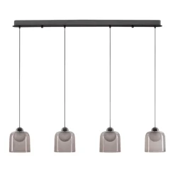 Lampadari Cucina-Selezionato da Mazzolaluce Lampadario per cucina 4 luci led 3000k vetro fume