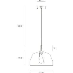 Lampadari Cucina-Miloox Lampadario per cucina moderna campana sabbia mug