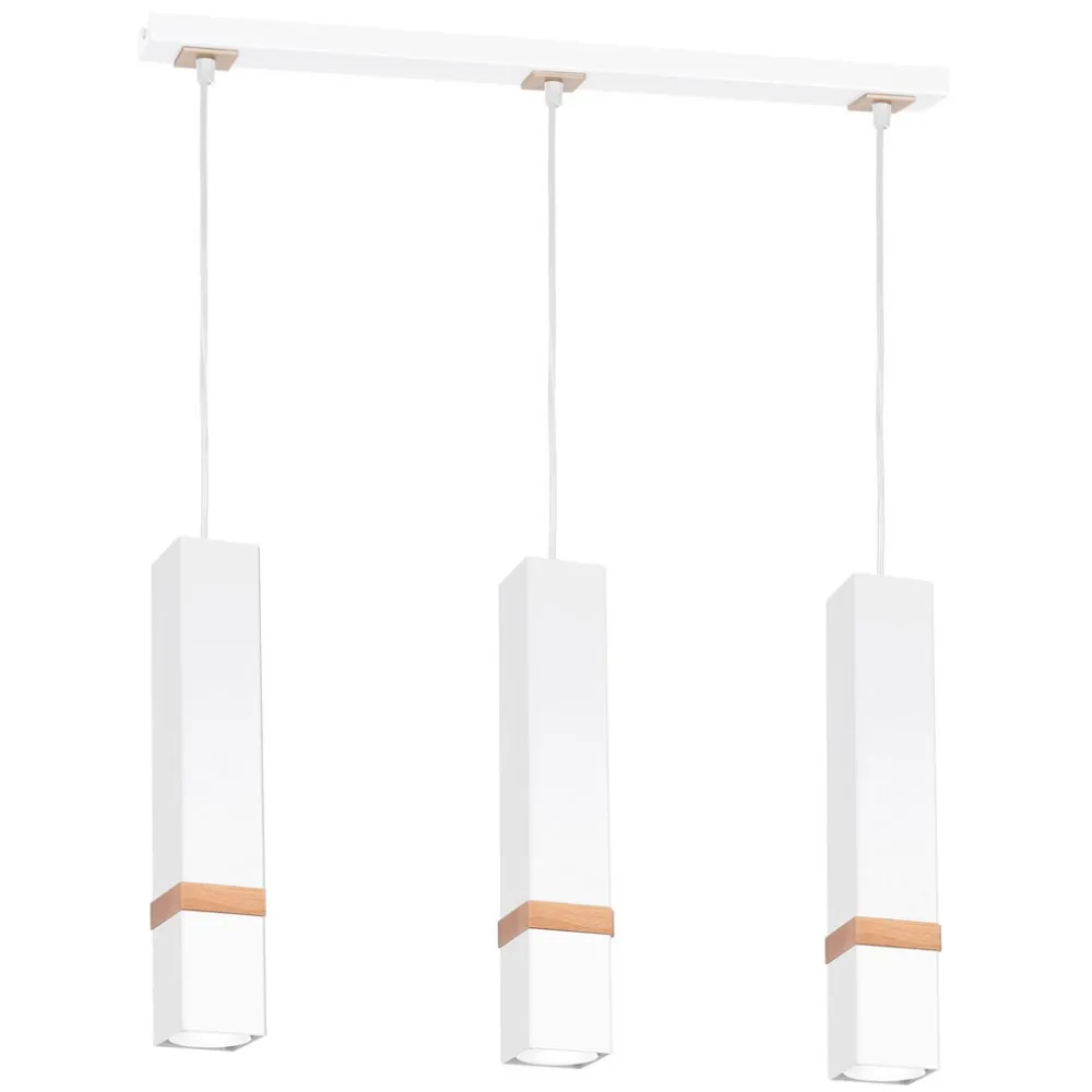 Lampadari Cucina-Selezionato da Mazzolaluce Lampadario per cucina moderna bianco legno fp