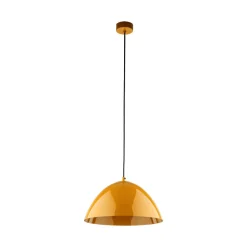 Lampadari Cucina-Selezionato da Mazzolaluce Lampadario per cucina moderna cupola ocra 34cm