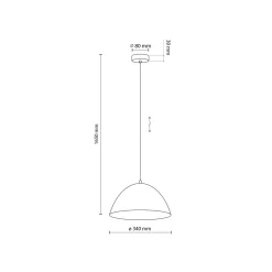 Lampadari Cucina-Selezionato da Mazzolaluce Lampadario per cucina moderna cupola ocra 34cm