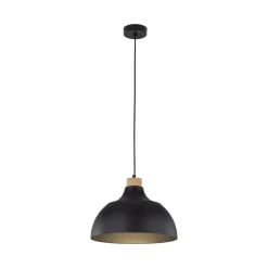 Lampadari Cucina-Selezionato da Mazzolaluce Lampadario per cucina moderna nero a cupola 34 cm