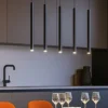 Lampadari Cucina-Selezionato da Mazzolaluce Lampadario per cucina moderna cilindri nero