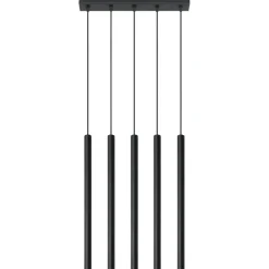 Lampadari Cucina-Selezionato da Mazzolaluce Lampadario per cucina moderna cilindri nero