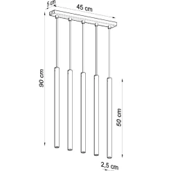 Lampadari Cucina-Selezionato da Mazzolaluce Lampadario per cucina moderna cilindri nero