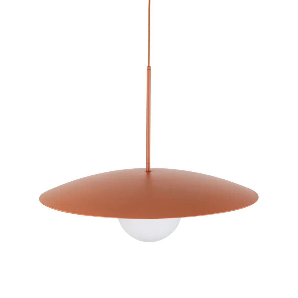 Lampadari Cucina-Selezionato da Mazzolaluce Lampadario per cucina moderna disco mattone sfera bianca 65 cm
