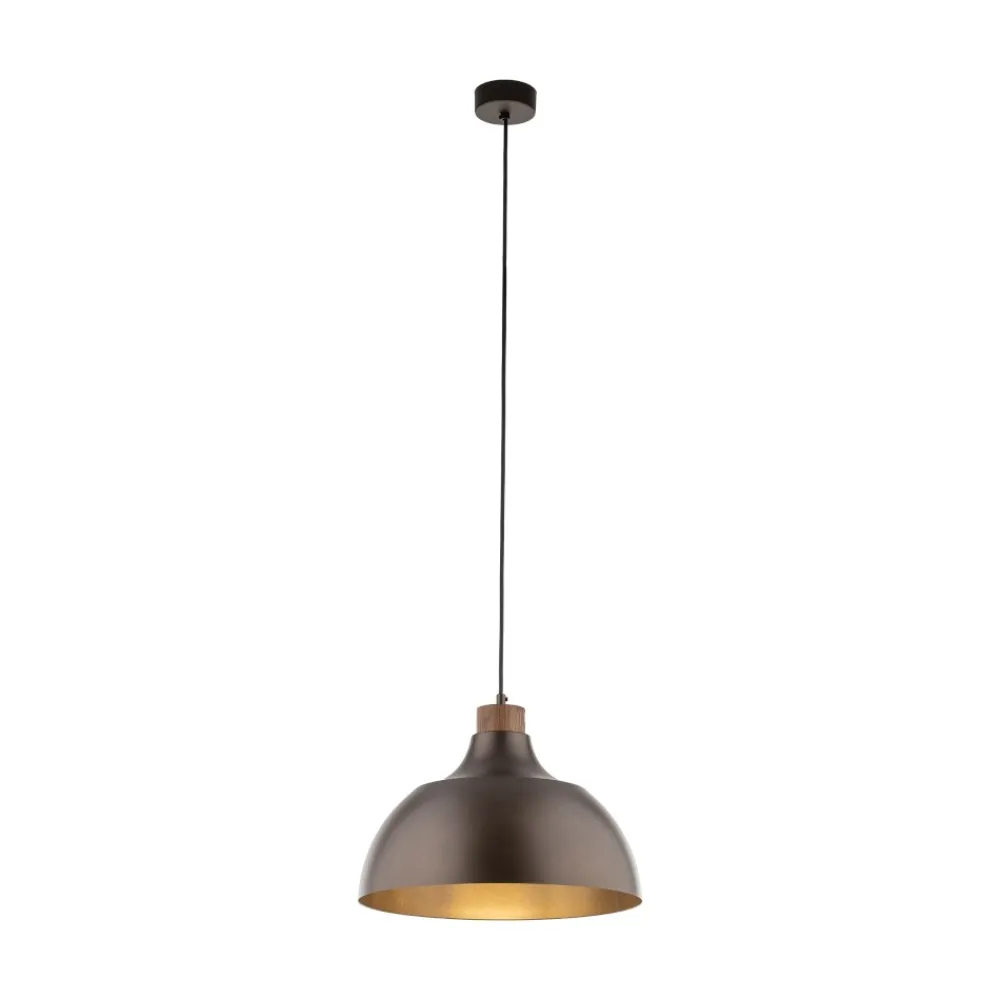 Lampadari Cucina-Selezionato da Mazzolaluce Lampadario per cucina moderna marrone a cupola 34 cm