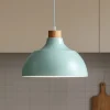 Lampadari Cucina-Selezionato da Mazzolaluce Lampadario per cucina moderna menta a campana 34 cm