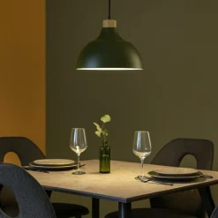 Lampadari Cucina-Selezionato da Mazzolaluce Lampadario per cucina moderna verde a cupola 34 cm