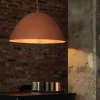 Lampadari Cucina-Selezionato da Mazzolaluce Lampadario per cucina moderna marrone cupola 34cm