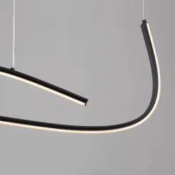 Lampadari Cucina-Selezionato da Mazzolaluce Lampadario per cucina moderna nero led 2700k-3000k-4000k dimmerabile