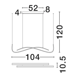 Lampadari Cucina-Selezionato da Mazzolaluce Lampadario per cucina moderna nero led 2700k-3000k-4000k dimmerabile