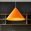Lampadari Cucina-Selezionato da Mazzolaluce Lampadario per cucina moderna cono arancione 50cm
