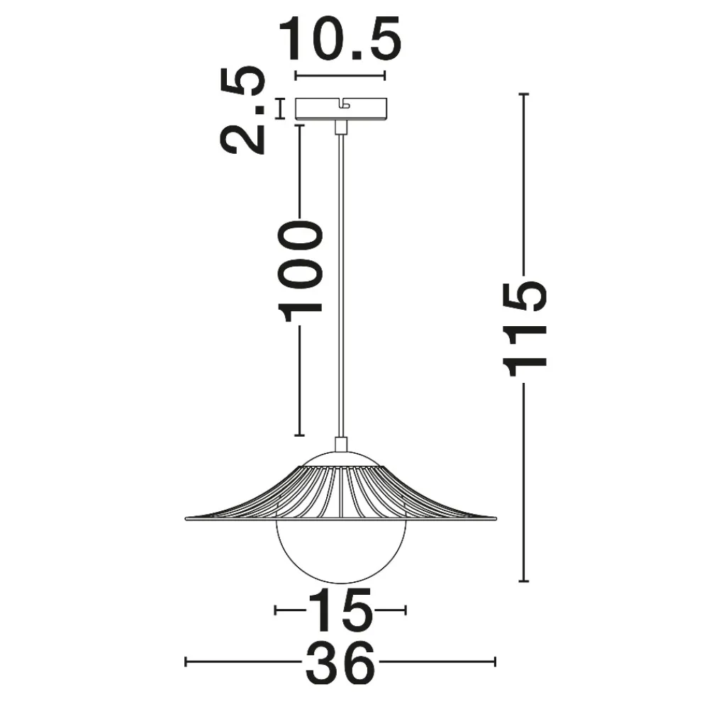 Lampadari Cucina-Selezionato da Mazzolaluce Lampadario per cucina moderna nero sfera bianca 36 cm