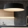 Lampadari Cucina-Selezionato da Mazzolaluce Lampadario per cucina moderna nero oro cono rovesciato led dimmerabile