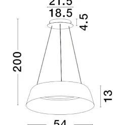 Lampadari Cucina-Selezionato da Mazzolaluce Lampadario per cucina moderna nero oro cono rovesciato led dimmerabile