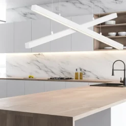 Lampadari Cucina-Selezionato da Mazzolaluce Lampadario per cucina moderna led 3000k bianco design