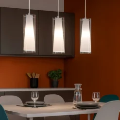 Lampadari Cucina-Eglo Lampadario per cucina moderna 3 luci pinto