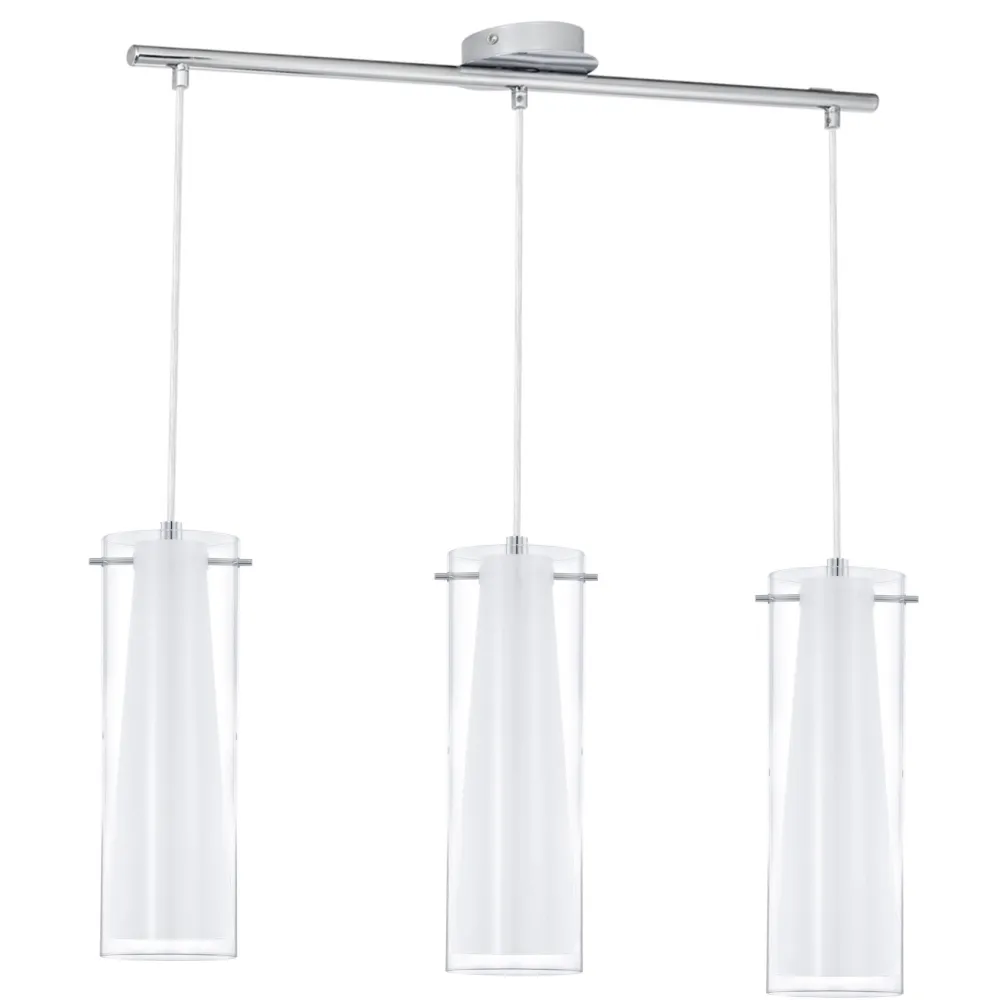 Lampadari Cucina-Eglo Lampadario per cucina moderna 3 luci pinto